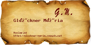 Glöckner Mária névjegykártya